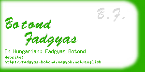 botond fadgyas business card